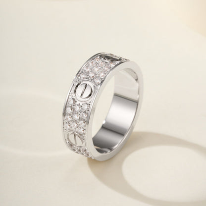 [Luna Brilliance] LOVE RING 5.5MM DIAMONDS PAVED