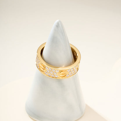 [Luna Brilliance] LOVE RING 5.5MM DIAMONDS PAVED