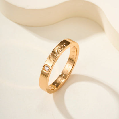 [Luna Brilliance] LOVE RING 4MM 1 DIAMOND