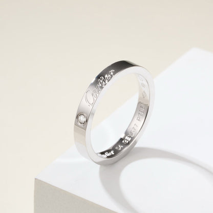 [Luna Brilliance] LOVE RING 4MM 1 DIAMOND