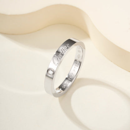 [Luna Brilliance] LOVE RING 4MM 1 DIAMOND