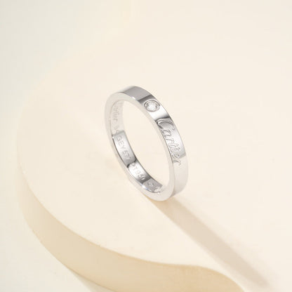 [Luna Brilliance] LOVE RING 4MM 1 DIAMOND