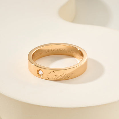 [Luna Brilliance] LOVE RING 4MM 1 DIAMOND