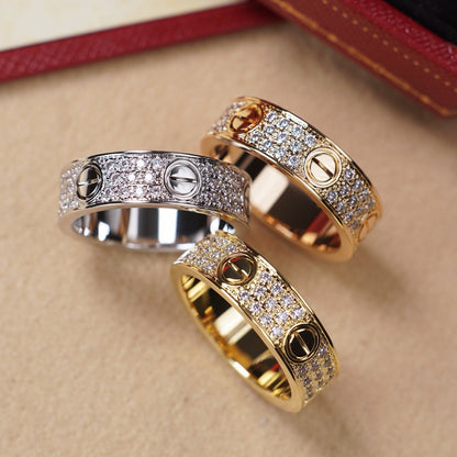 [Luna Brilliance] LOVE RING 5.5MM DIAMONDS PAVED
