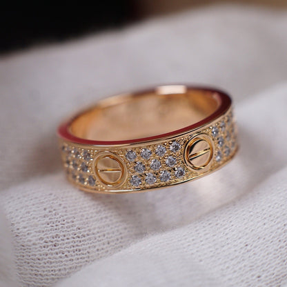 [Luna Brilliance] LOVE RING 5.5MM DIAMONDS PAVED
