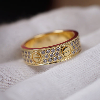 [Luna Brilliance] LOVE RING 5.5MM DIAMONDS PAVED