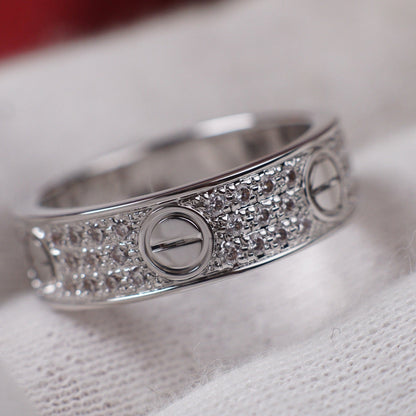 [Luna Brilliance] LOVE RING 5.5MM DIAMONDS PAVED