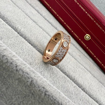 [Luna Brilliance] LOVE 5.5MM FULL-PAVE 6-DIAMOND RING