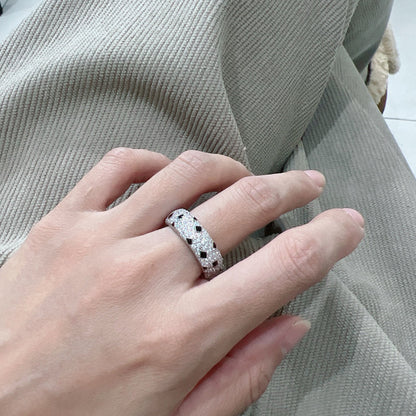 [Luna Brilliance] PANTHERE SPOTTED FULL DIAMOND RING