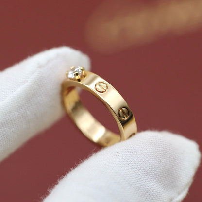 [Luna Brilliance] LOVE RING 3.6MM 1 BIG DIAMOND