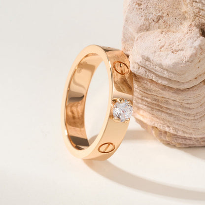 [Luna Brilliance] LOVE RING 3.6MM 1 BIG DIAMOND