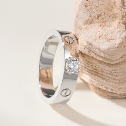 [Luna Brilliance] LOVE RING 3.6MM 1 BIG DIAMOND