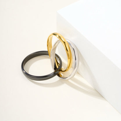 [Luna Brilliance] TRINITY 3.2MM RING BLACK CERAMIC