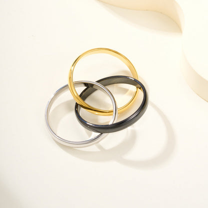 [Luna Brilliance] TRINITY 3.2MM RING BLACK CERAMIC