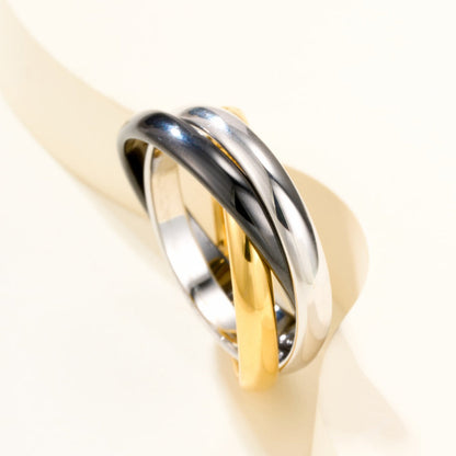 [Luna Brilliance] TRINITY 3.2MM RING BLACK CERAMIC