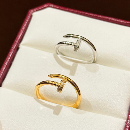 [Luna Brilliance] JUSTE 1.8MM HALF DIAMOND RING