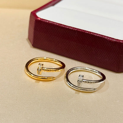 [Luna Brilliance] JUSTE 1.8MM HALF DIAMOND RING