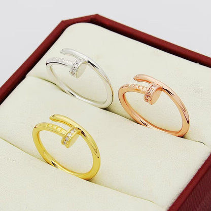 [Luna Brilliance] JUSTE 1.8MM HALF DIAMOND RING