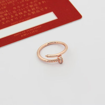 [Luna Brilliance] JUSTE 1.8MM HALF DIAMOND RING