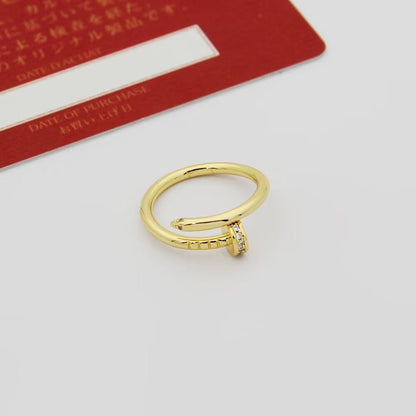 [Luna Brilliance] JUSTE 1.8MM HALF DIAMOND RING