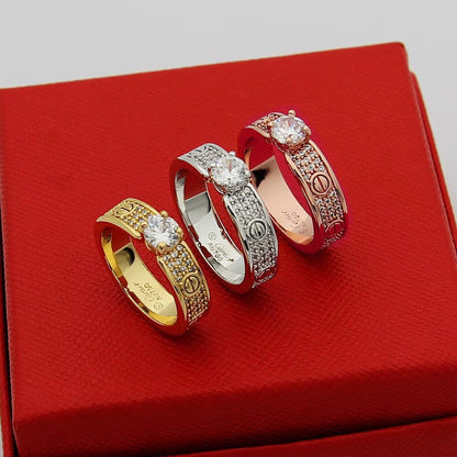 [Luna Brilliance] LOVE RING 3.6MM 1 BIG DIAMOND FULL DIAMOND