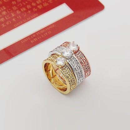 [Luna Brilliance] LOVE RING 3.6MM 1 BIG DIAMOND FULL DIAMOND