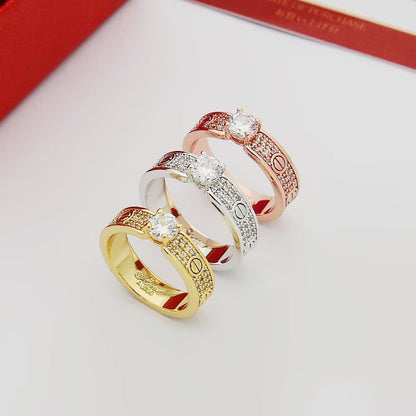 [Luna Brilliance] LOVE RING 3.6MM 1 BIG DIAMOND FULL DIAMOND