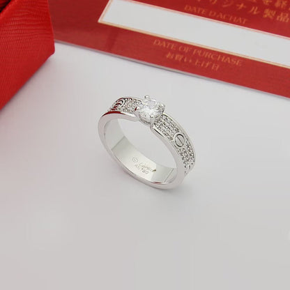 [Luna Brilliance] LOVE RING 3.6MM 1 BIG DIAMOND FULL DIAMOND