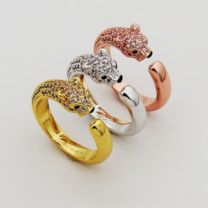 [Luna Brilliance] PANTHERE HALF DIAMOND SMALL RING