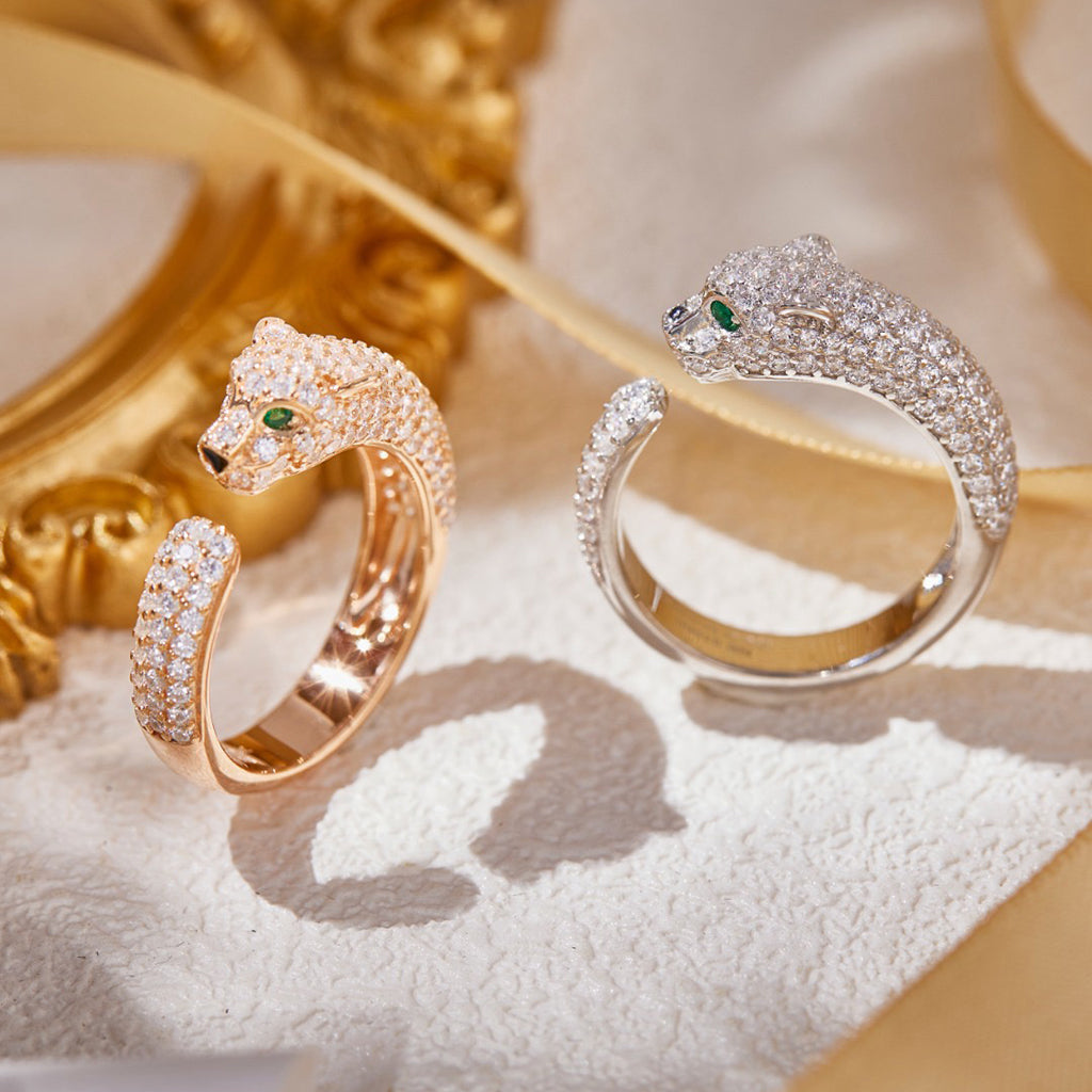 [Luna Brilliance] PANTHERE FULL DIAMOND SMALL RING
