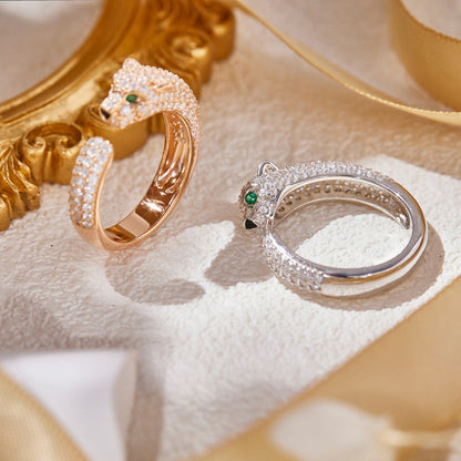 [Luna Brilliance] PANTHERE FULL DIAMOND SMALL RING