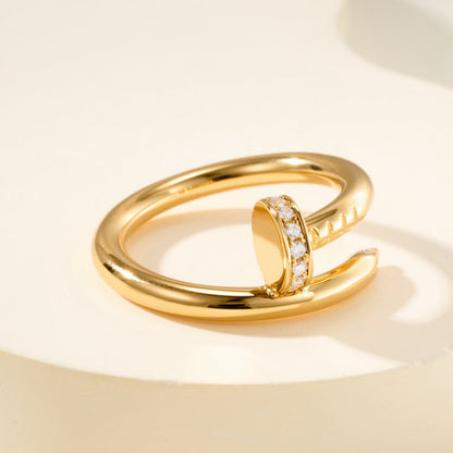 [Luna Brilliance] JUSTE RING 2.6MM HALF DIAMOND