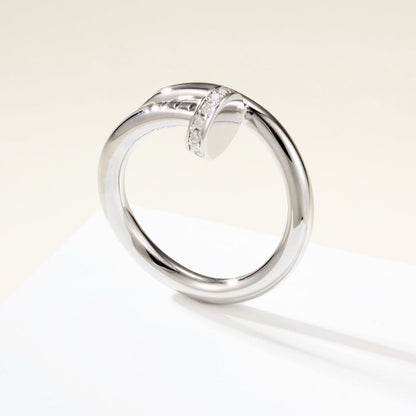 [Luna Brilliance] JUSTE RING 2.6MM HALF DIAMOND
