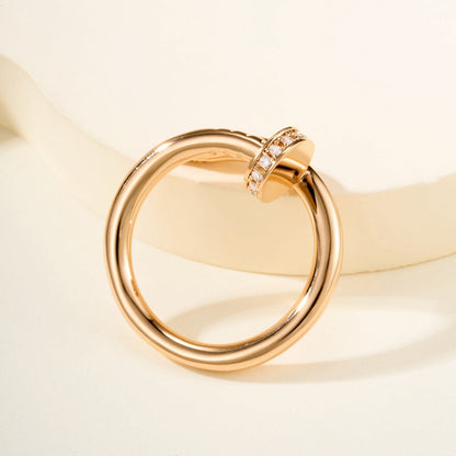 [Luna Brilliance] JUSTE RING 2.6MM HALF DIAMOND
