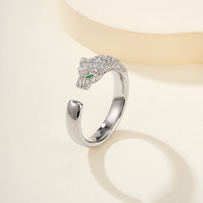 [Luna Brilliance] PANTHERE HALF DIAMOND SMALL RING