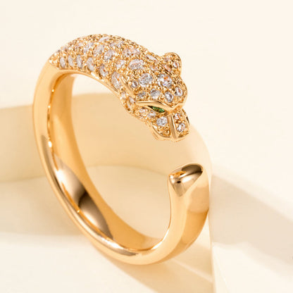 [Luna Brilliance] PANTHERE HALF DIAMOND SMALL RING