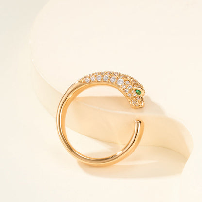 [Luna Brilliance] PANTHERE HALF DIAMOND SMALL RING