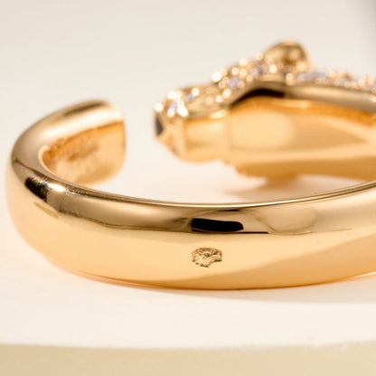 [Luna Brilliance] PANTHERE HALF DIAMOND SMALL RING