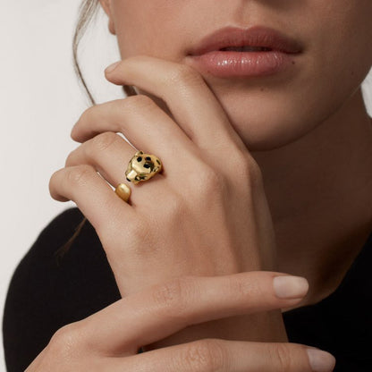 [Luna Brilliance] PANTHERE SPOTTED MEDIUM RING