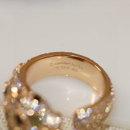 [Luna Brilliance] PANTHERE SPOTTED FULL DIAMOND MEDIUM RING