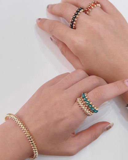 [Luna Brilliance] CLASH 7.9MM AGATE CHALCEDONY RING