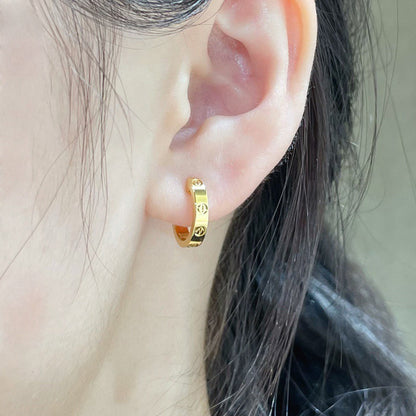 [Luna Brilliance] LOVE EARRINGS 2.65 MM NO DIAMOND SMALL