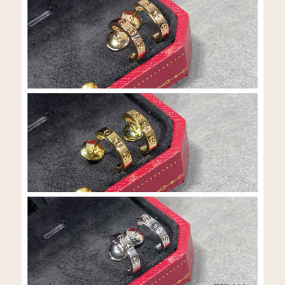 [Luna Brilliance] LOVE EARRINGS 2.65 MM NO DIAMOND SMALL