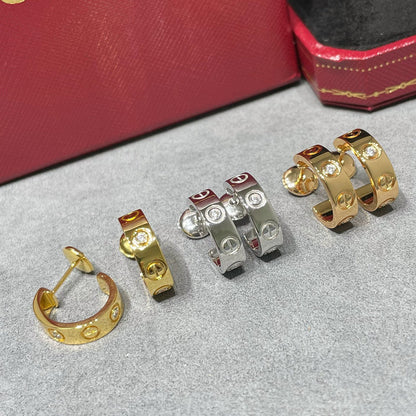 [Luna Brilliance] LOVE EARRINGS 5.7MM 2 DIAMONDS