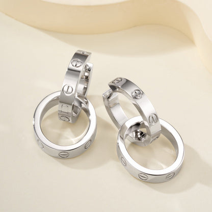 [Luna Brilliance] LOVE 3.3MM DANGLE EARRINGS