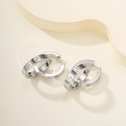 [Luna Brilliance] LOVE 3.3MM DANGLE EARRINGS
