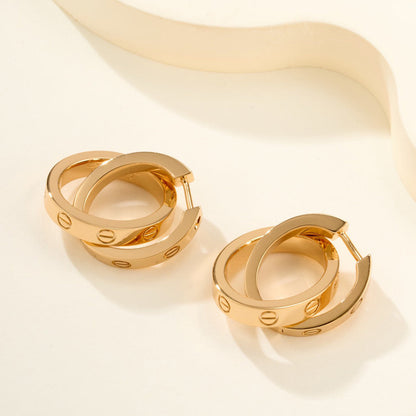 [Luna Brilliance] LOVE 3.3MM DANGLE EARRINGS