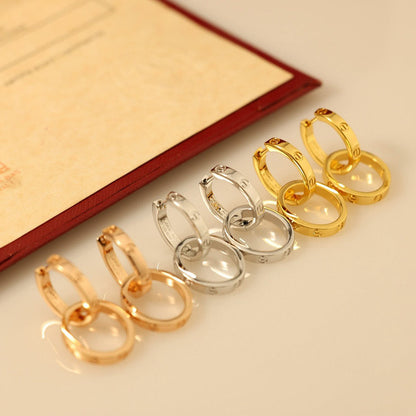 [Luna Brilliance] LOVE 3.3MM DANGLE EARRINGS
