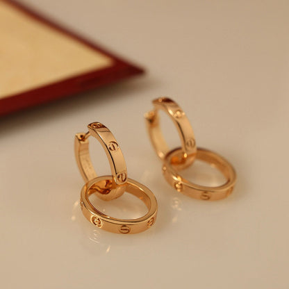 [Luna Brilliance] LOVE 3.3MM DANGLE EARRINGS