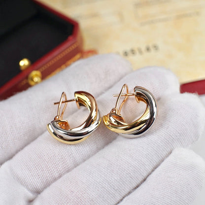[Luna Brilliance] TRINITY ON DIAMOND CLASSIC EARRINGS